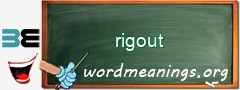 WordMeaning blackboard for rigout